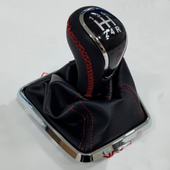 ручка кпп с пыльником, хромированной рамкой и прострочкой на л@да ВЕСТ@